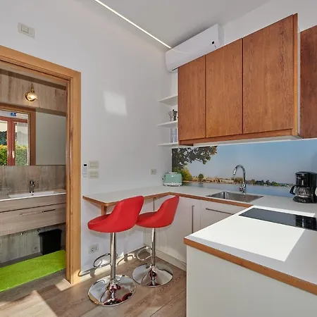 Apartment Front With Loft Bed And Pool